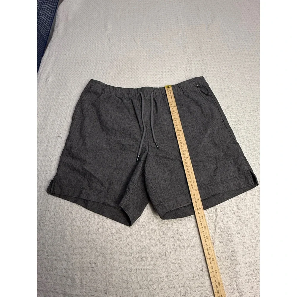 Express Men's Gray Chambray Drawstring Elastic‎ Waist Shorts Size XL